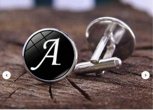 Alphabet Style A Cuff links