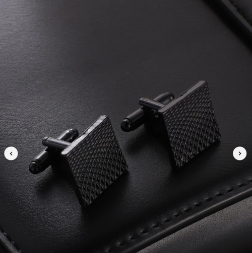 Geometric Black Cuff links