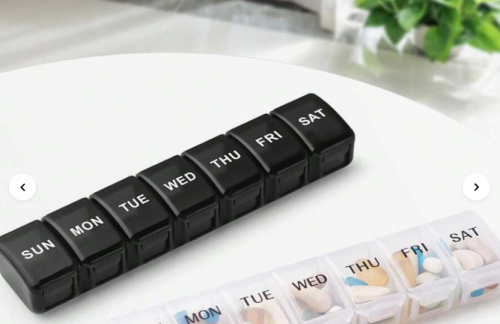 Weekly Pill Organiser Black