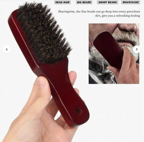 Beard Brush Maroon