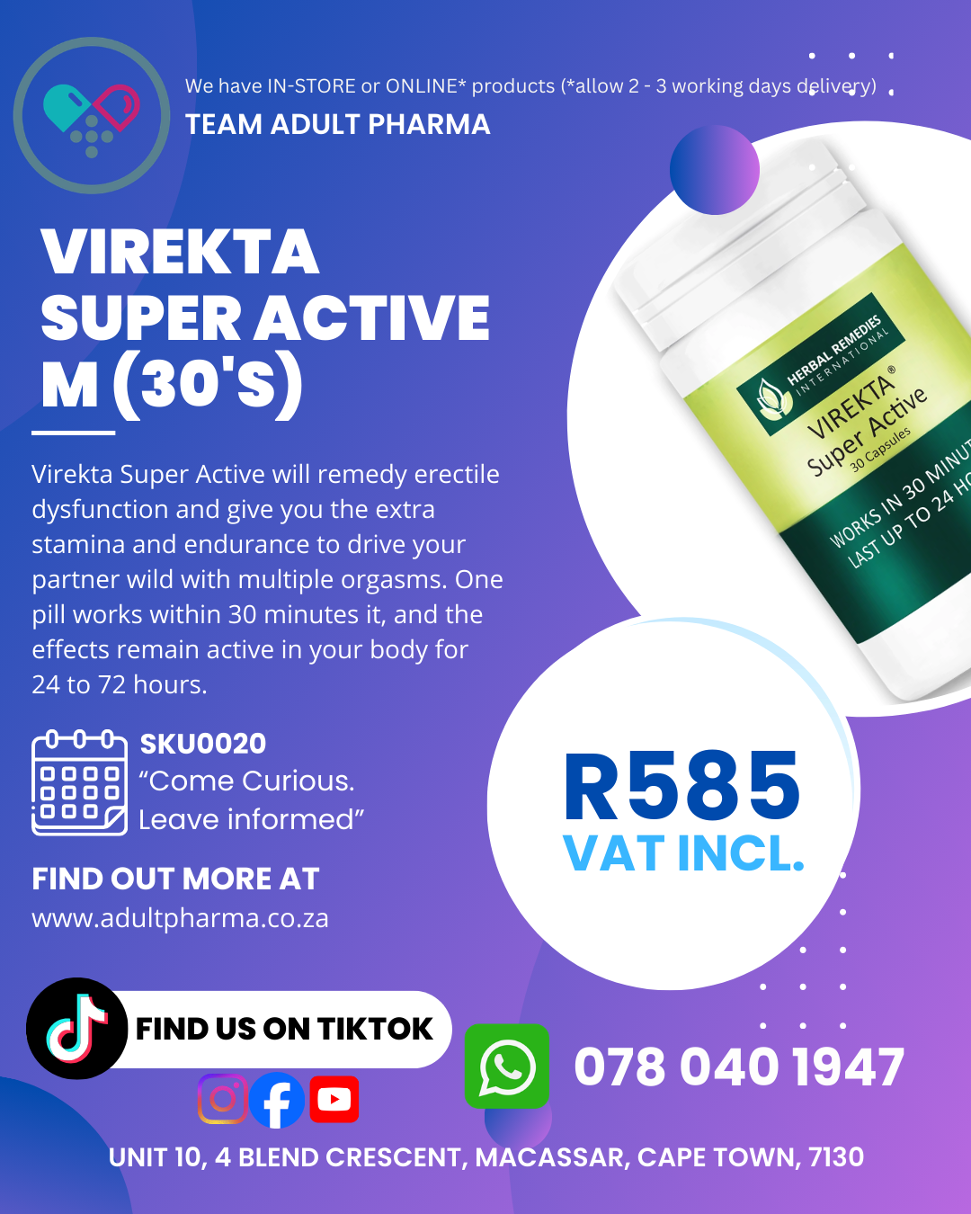 Virekta Super Active (M) 30's